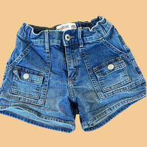 Abercrombie Kids Blue High Rise Relaxed Shorts